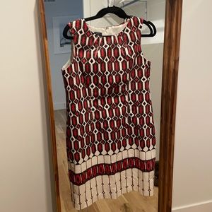 Talbots size ten red and black dress